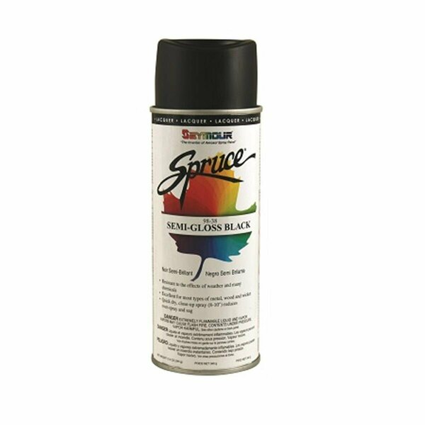 Vortex 16 oz Enamel Spray Paint Semi Gloss Black VO3759091